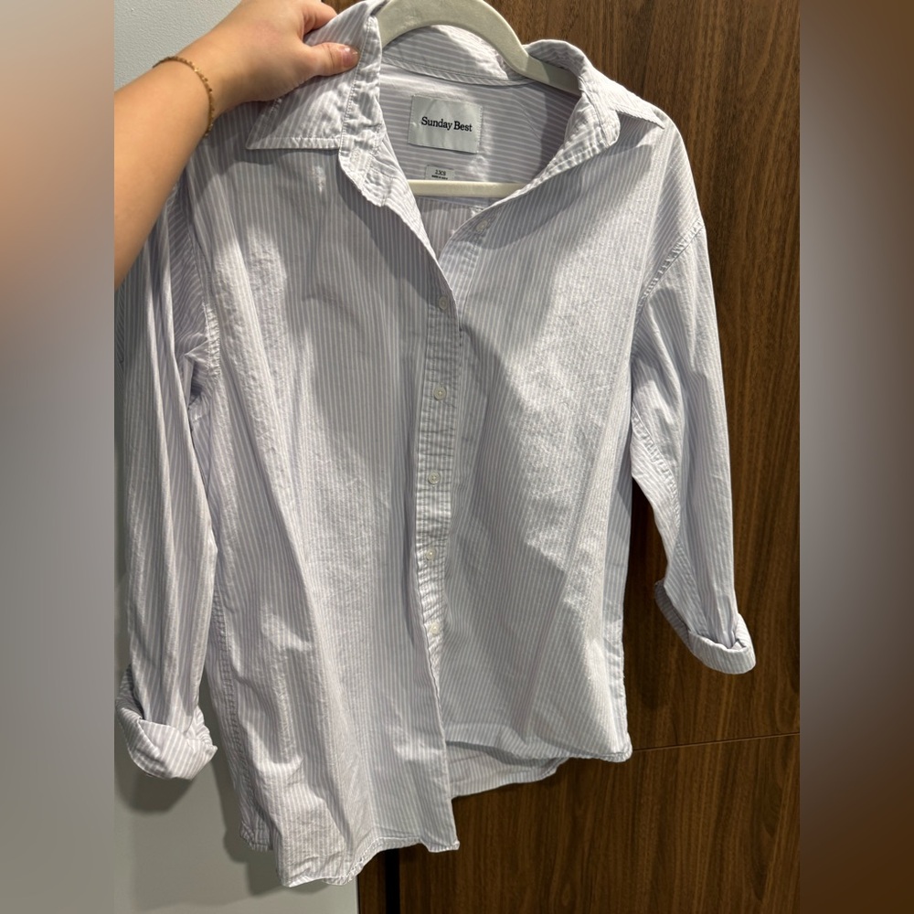 Sunday Best Striped Shirt - Light Blue